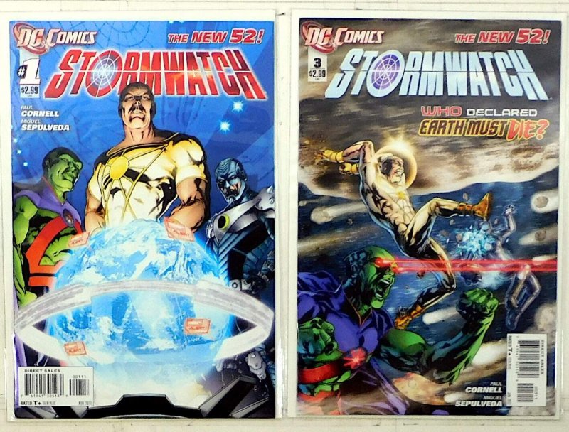 Stormwatch Lot of 2 #1, 3 (2011) DC Comics 1st Print Comic Books