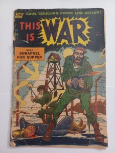 This is War #9 - head shot cover - military - 1953 - FR