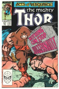 The Mighty Thor #411 (1989) [Key Issue] 1st appearance New Warriors,  Juggernaut