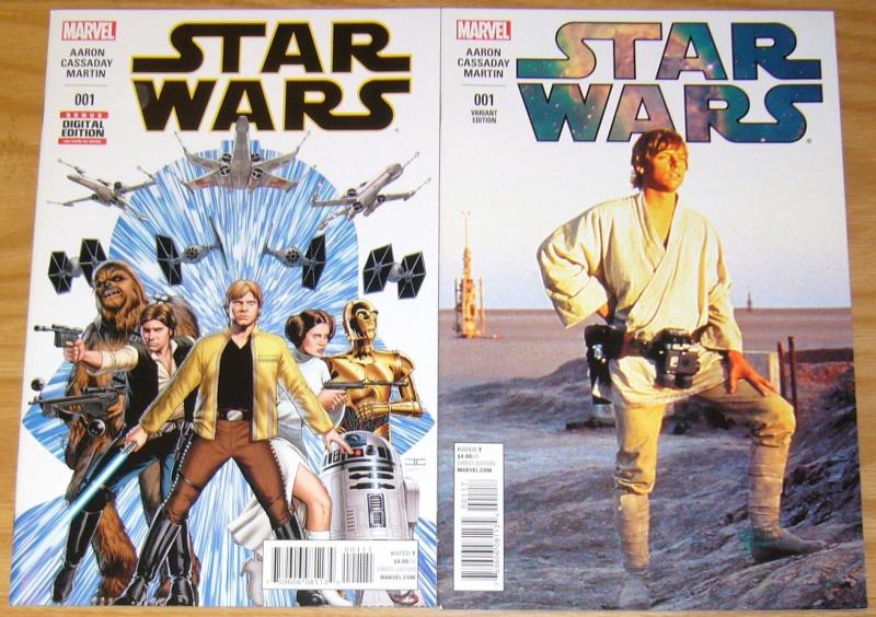 Star Wars #1 VF/NM new marvel comics + mark hamill movie photo variant (1:15)