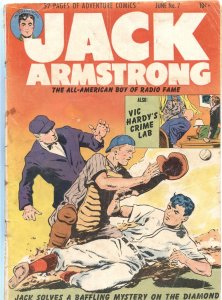 JACK ARMSTRONG #7-1948-BASEBALL-MYSTERY-CRIME-COUNTERFITING-VIC HARDY CRIME L...