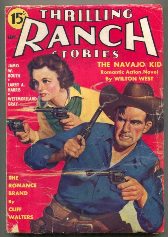 Thrilling Ranch Stories Pulp September 1935- Navajo Kid