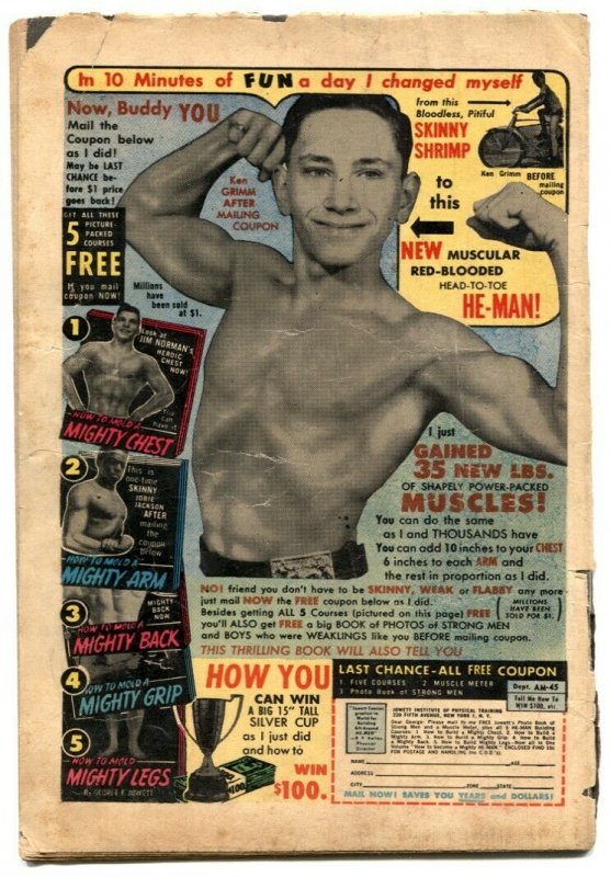 Adventures into the Unknown #55  1954- 3-D issue- horror comic G