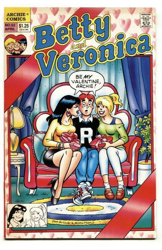 Betty and Veronica #62 Valentine's Day cover-1993- Archie Comics-