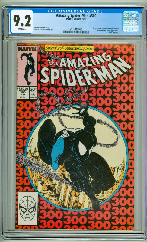 The Amazing Spider-Man #300 (1988) CGC 9.2 1st Full Appearance of Venom!