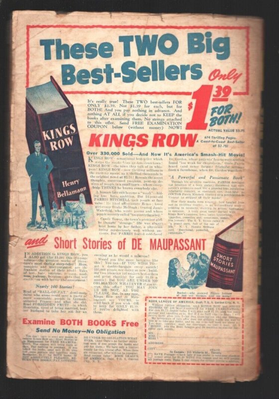 Captain Future-Fall 1940-Planets in Peril by Edmond Hamilton-G/VG