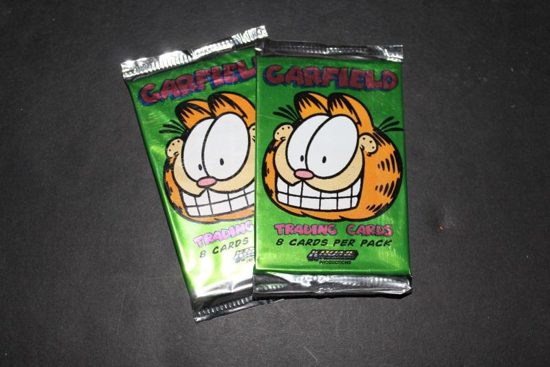 Vintage 1995 Garfield Trading Cards Wax Pack x2 (2 packs) h11