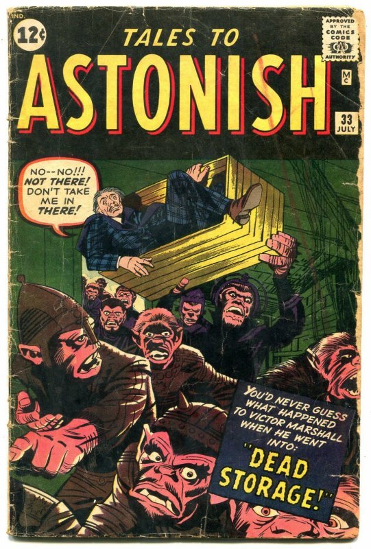 Tales To Astonish #33 1962 Steve Ditko Art- marvel-jack Kirby G+