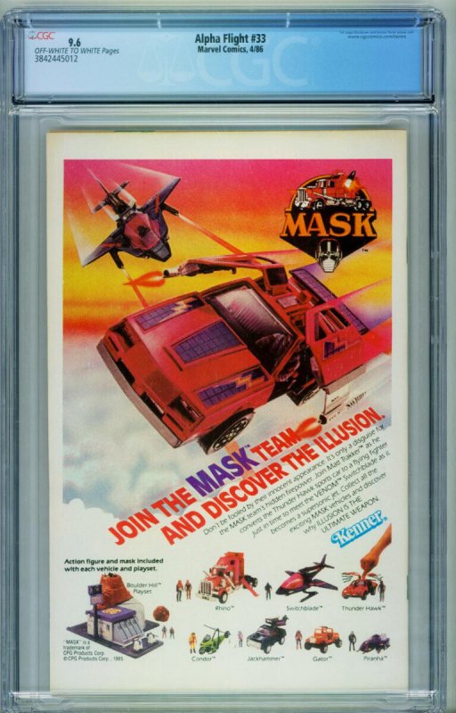 ALPHA FLIGHT #33 // CGC 9.6 // Lady Deathstrike 1st appearance // 3842445012