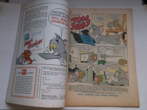 DELL: TOM AND JERRY #144, FEAT: DROOPY/BARNEY BEAR/WUFF THE PRAIRIE DOG, 1956!!!