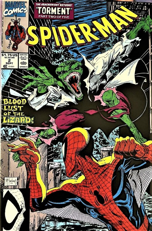 Spider-Man 1990 #2 Torment: Part 2 of 5 Blood Lust of the Lizard! MINT
