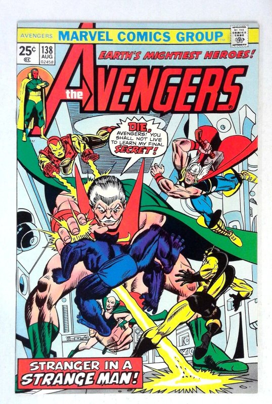 Avengers #138 Vision Iron Man Thor Marvel (1975) NM-