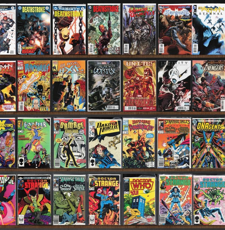 Huge Lot 140+ Comics with Doctor Strange, Deathstroke, Detective Comics & More!