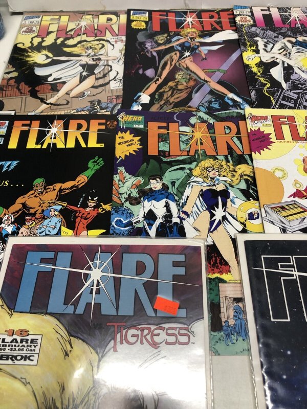 Flare (1992) Set Complete # 1-15 • Heroic Publishing Comics • Featuring Rose