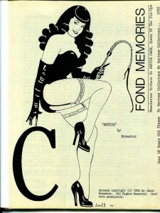 Fond Memories 1992-Bettie Betty Page newsletter-limited edition-VG/FN