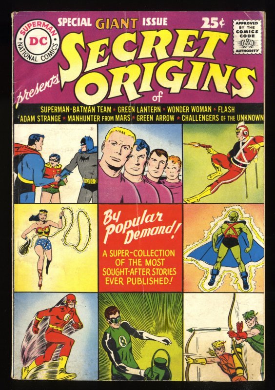 Secret Origins #1 VG+ 4.5 Green Lantern! Flash! Wonder Woman!