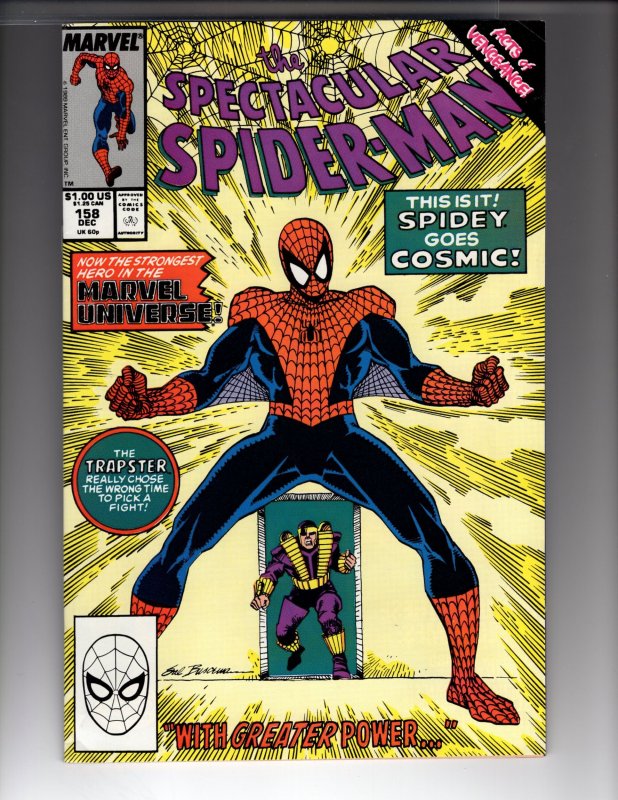 The Spectacular Spider-Man #158 (1989) VF 1st Cosmic Spidey! / NSC•NCA6