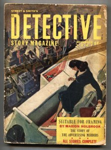 Detective Story 11/1941-Horror cover-Hugh B. Cave-Pulp Magazine