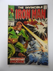 Iron Man #4 (1968) VG+ condition moisture damage