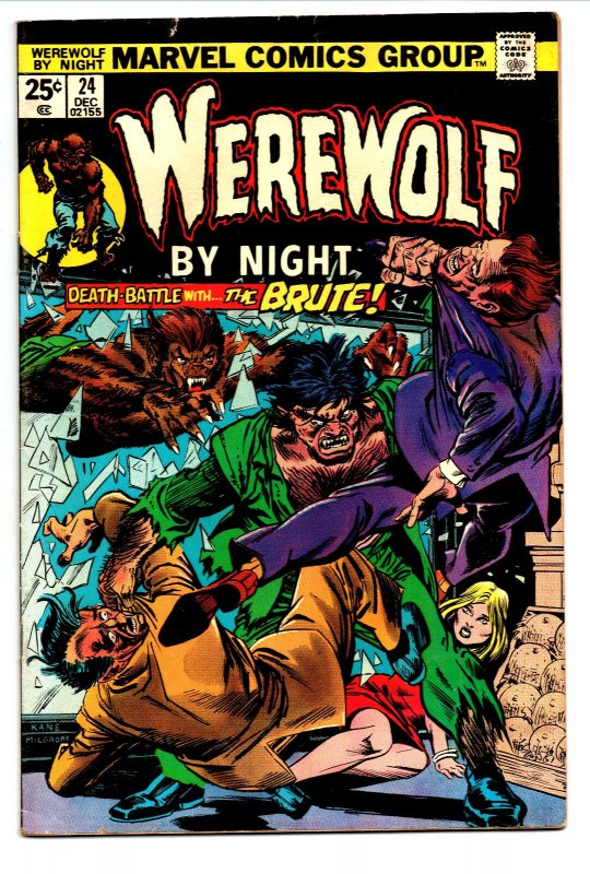 Werewolf by Night #24 - Mark Jeweler Variant - 1974 - VG 