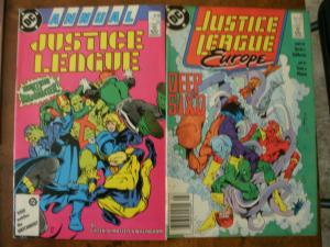 6 DC Comic Book: JUSTICE LEAGUE #91 QUARTERLY #4 15 TASK #7 ANNUAL #1 EUROPE #2