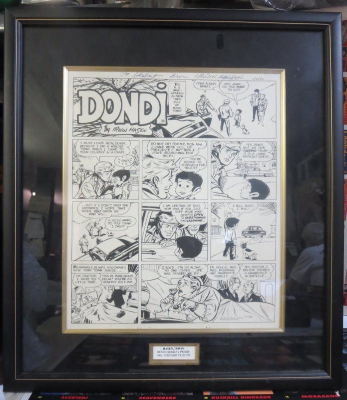 Dondi Sunday Proof Irwin Hasen Nov. 23 1969 Chicago Tribune Signed and Framed