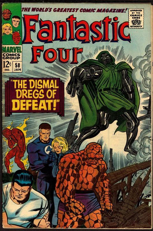 Fantastic Four #58 (Jan 1967, Marvel) 3.0 GD/VG