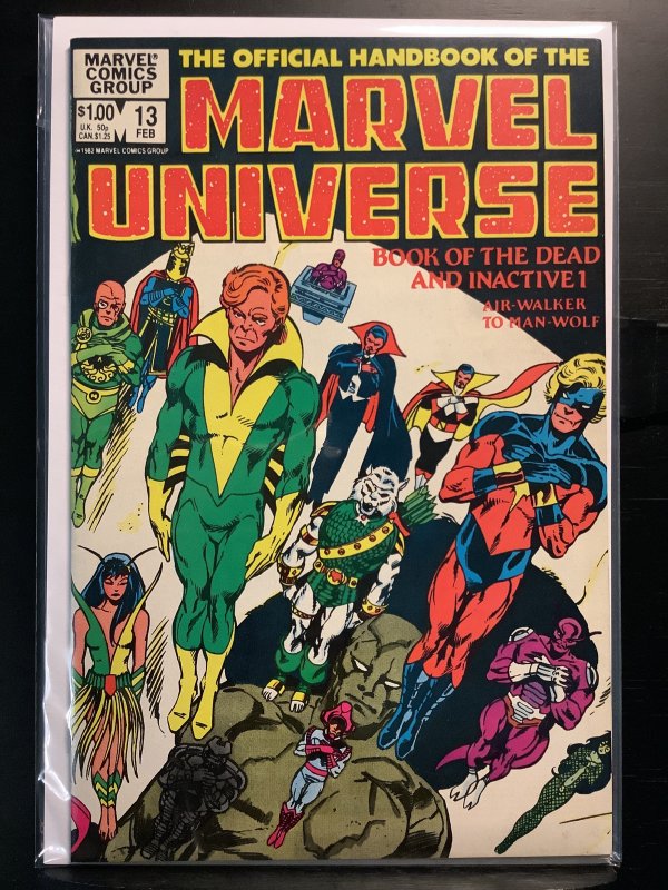 The Official Handbook of the Marvel Universe #13 Newsstand Edition (1984)