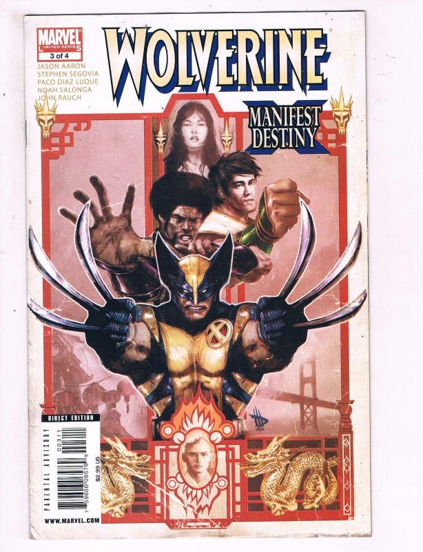 Wolverine #3 Of 4 VF Marvel Limited Series Manifest Destiny Comic Book DE14