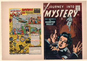 Journey into Mystery #44 Unused Comic Book Cover - Haunted Halls (7.5) 1957