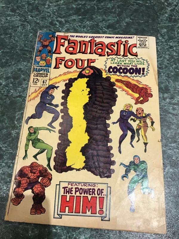 Fantastic Four #67 Origin first to have a warlock affordable grade! GD Wow