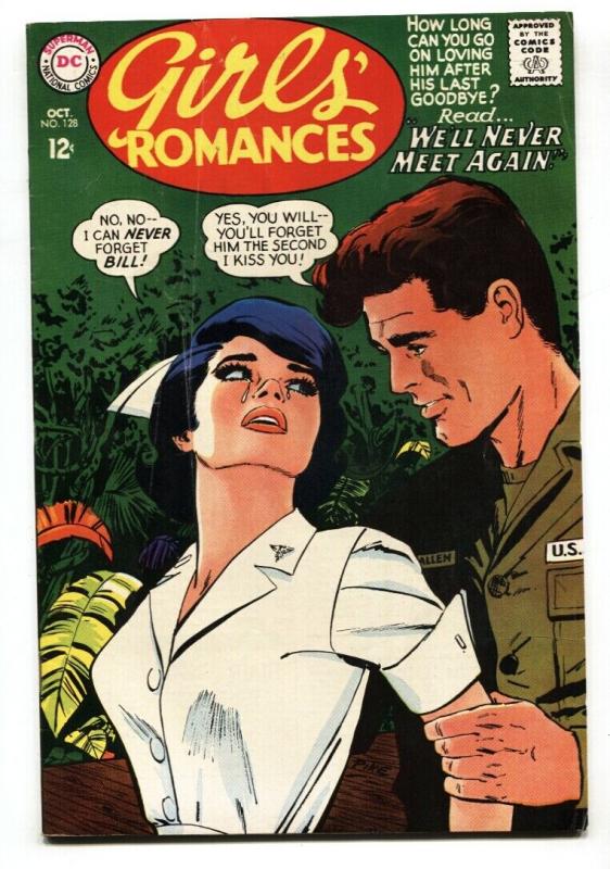 Girls' Romances #128 comic book 1967- DC Romance- Nurse cover VG+