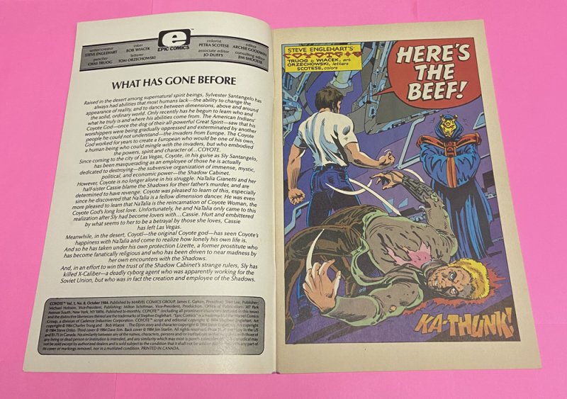 Coyote #8 ( 8.0 VFN ) Steve Englehart / Mature Readers / 1984