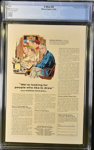 X-Men #39 1967 Marvel Comics CGC 8.0 White Pages