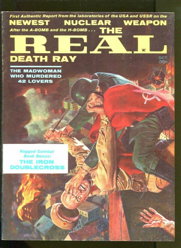 REAL DEATH RAY OCTOBER 1961-NUCLEAR WEAPON-TORTURE-CIVIL WAR-CHEESECAKE-FN/VF