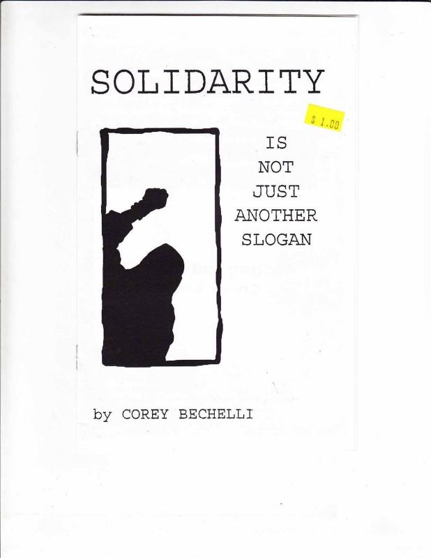 Solidarity #1 VF/NM corey bechelli mini - political activism - police brutality