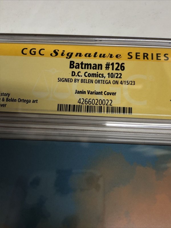 Batman (2022) #126 (CGCSS 9.8) Signed By Bellen Ortega! Janin Variant Cover
