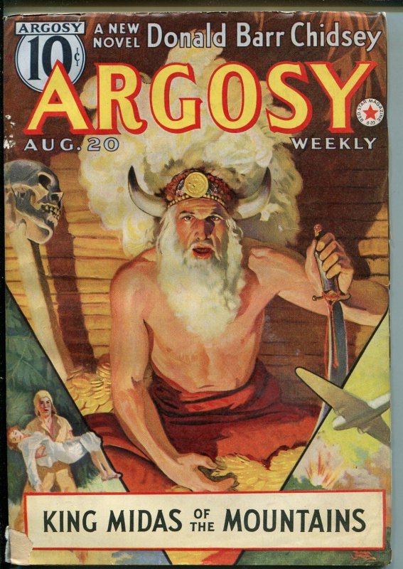 Argosy-8/20/1938-Munsey-Belarski skull cover-FN MINUS