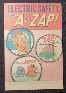 1972 ELECTRIC SAFETY From A To Zap VF- 7.5 Custo Comics Promo