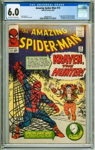 The Amazing Spider-Man #15 CGC 6.0! OWW Pages! 1st App of Kraven the Hunter!