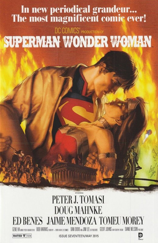 Superman Wonder Woman # 40 Gone With The Wind Movie Poster Variant NM DC [T7]