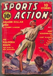 Sports Action Pulp #4 September 1938- baseball- football- hockey VG 