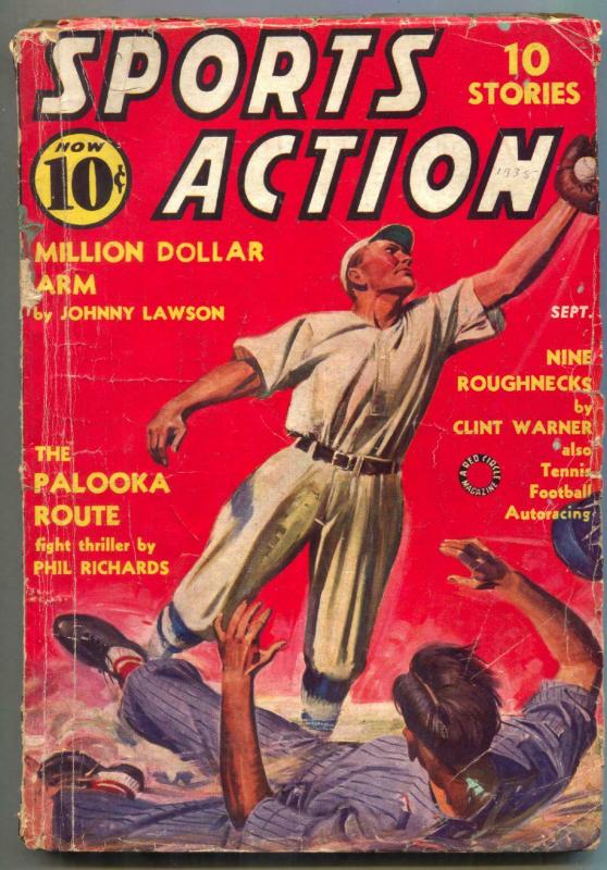 Sports Action Pulp #4 September 1938- baseball- football- hockey VG