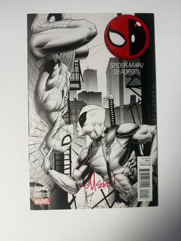 Spider-Man/Deadpool #1 (2016) Zing Sketch Cover, signed without COA