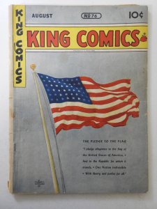 King Comics #76 (1942) Patriotic Cover!! Solid VG- Condition!!