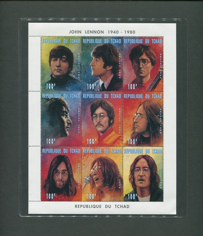 John Lennon Commemorative Stamp Sheet  1996