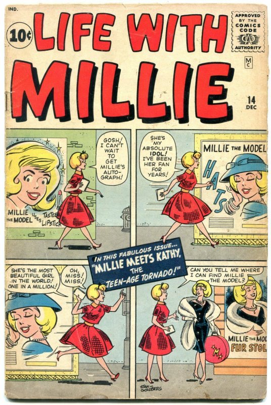 Life With Millie #14 1961-Flying Saucer- Kathy crossover RARE-Paper Dolls- VG-