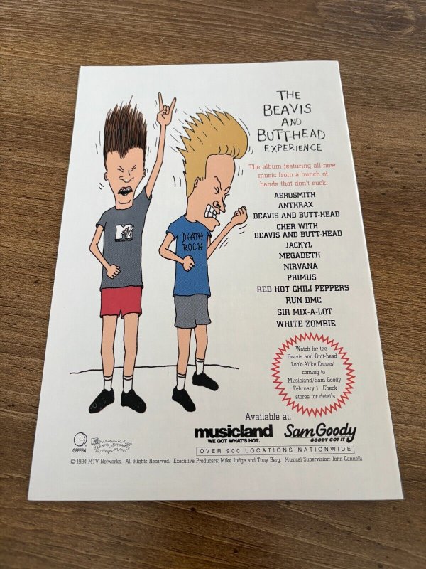 Beavis & Butt-Head # 1 NM 1st Print Marvel Comic Book MTV TV Show 6 J276
