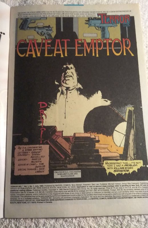 Terror Inc. #1 (1992)