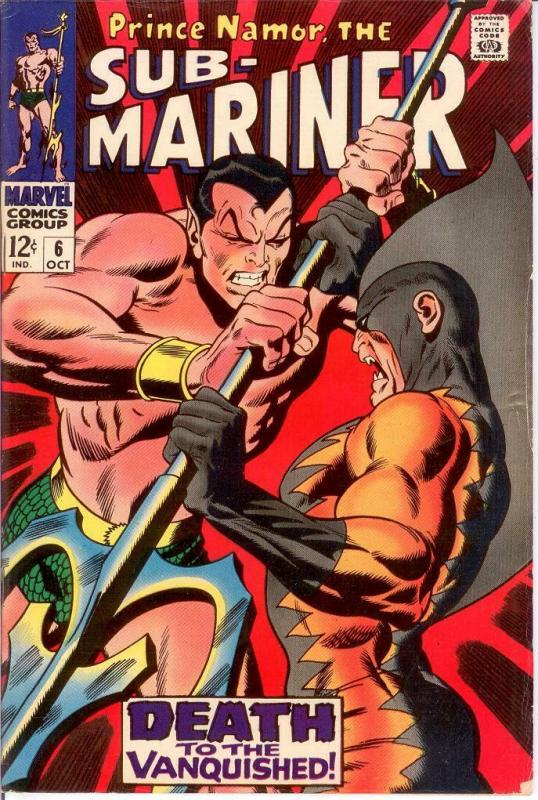 SUB MARINER 6 VG-F Oct. 1968 COMICS BOOK